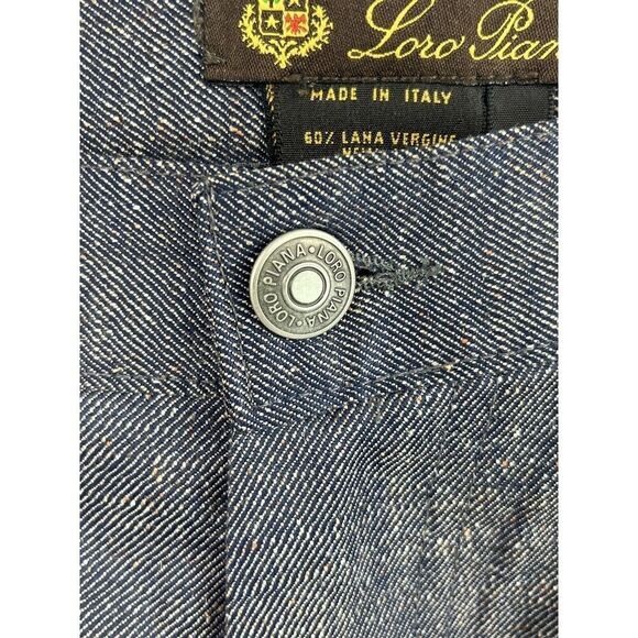 Loro Piana Womens Wool Silk Trousers Pants Italy Size 44 8 US Straight leg - Picture 7 of 12